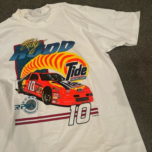 VTG NOS Authentic New Ricky Rudd Tide Shirt Size: XL 46-48 NWOT - Picture 3 of 6